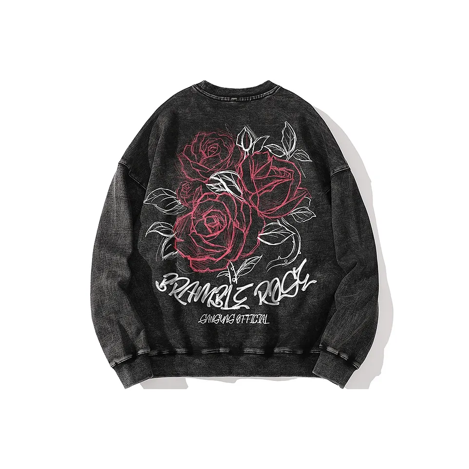 SANSYAS Промытый черный Унисекс Свитшоты