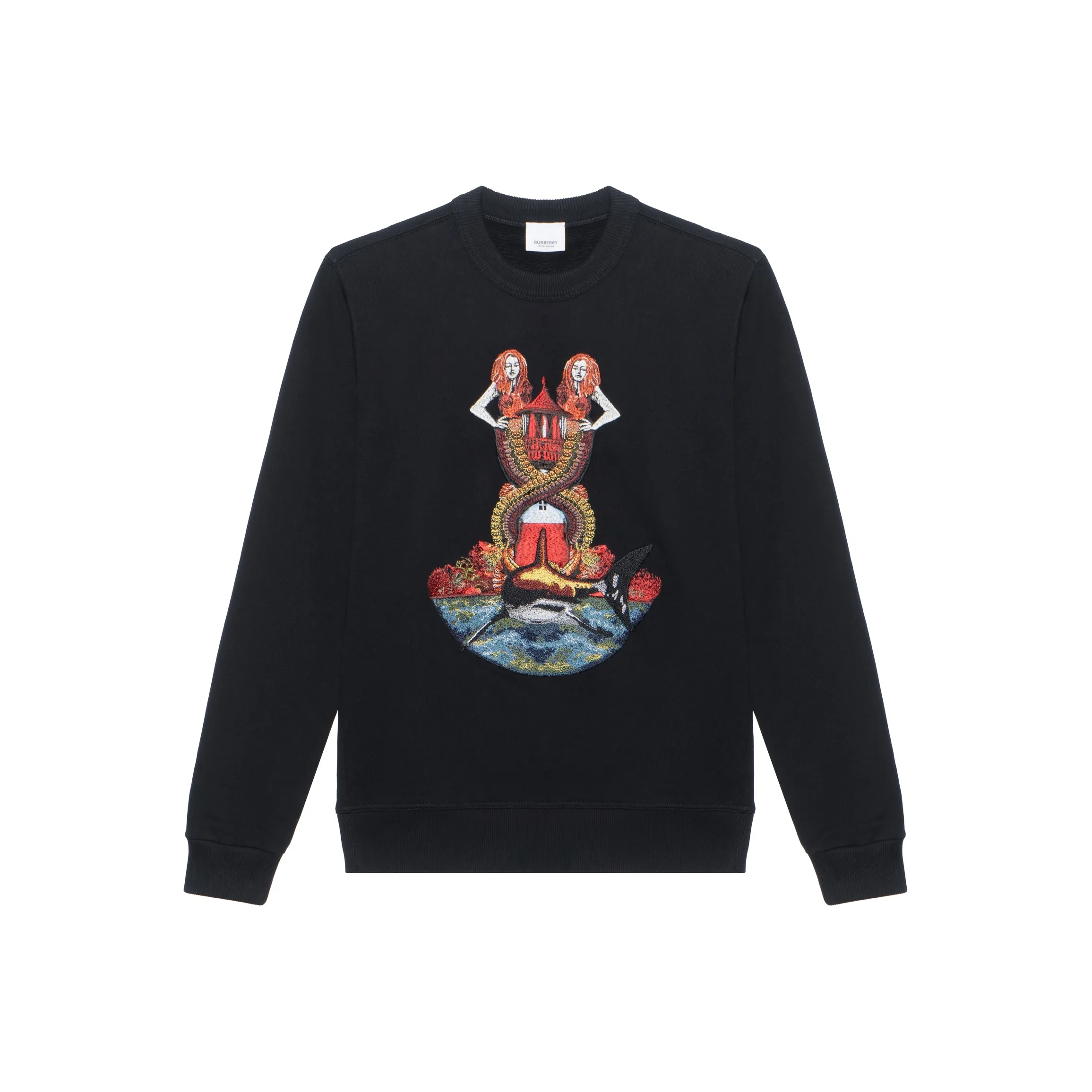 Burberry Cotton Спортивный Свитшот Мужской Черный