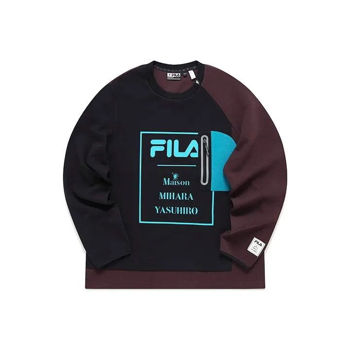 FILA MIHARA YASUHIRO Коллаборация Коллекция Глубокий Черный Мужские Толстовки