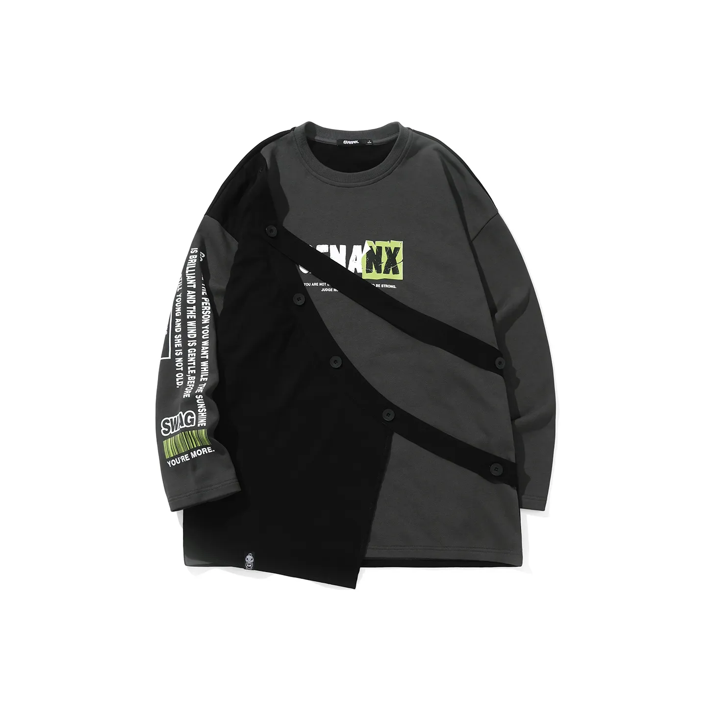 GENANX Свитшот Унисекс Темно-серый