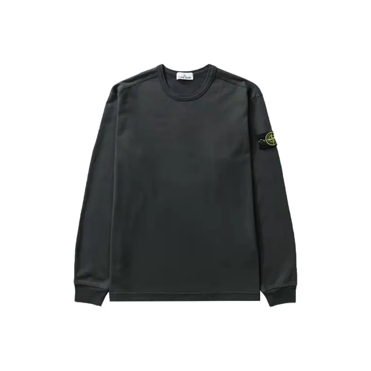 STONE ISLAND Темно-серый Мужские Свитшоты