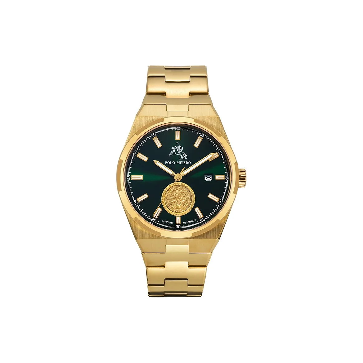 POLOMEISDO Автоматический Механический Механизм Мужские Часы 41 мм Зеленый