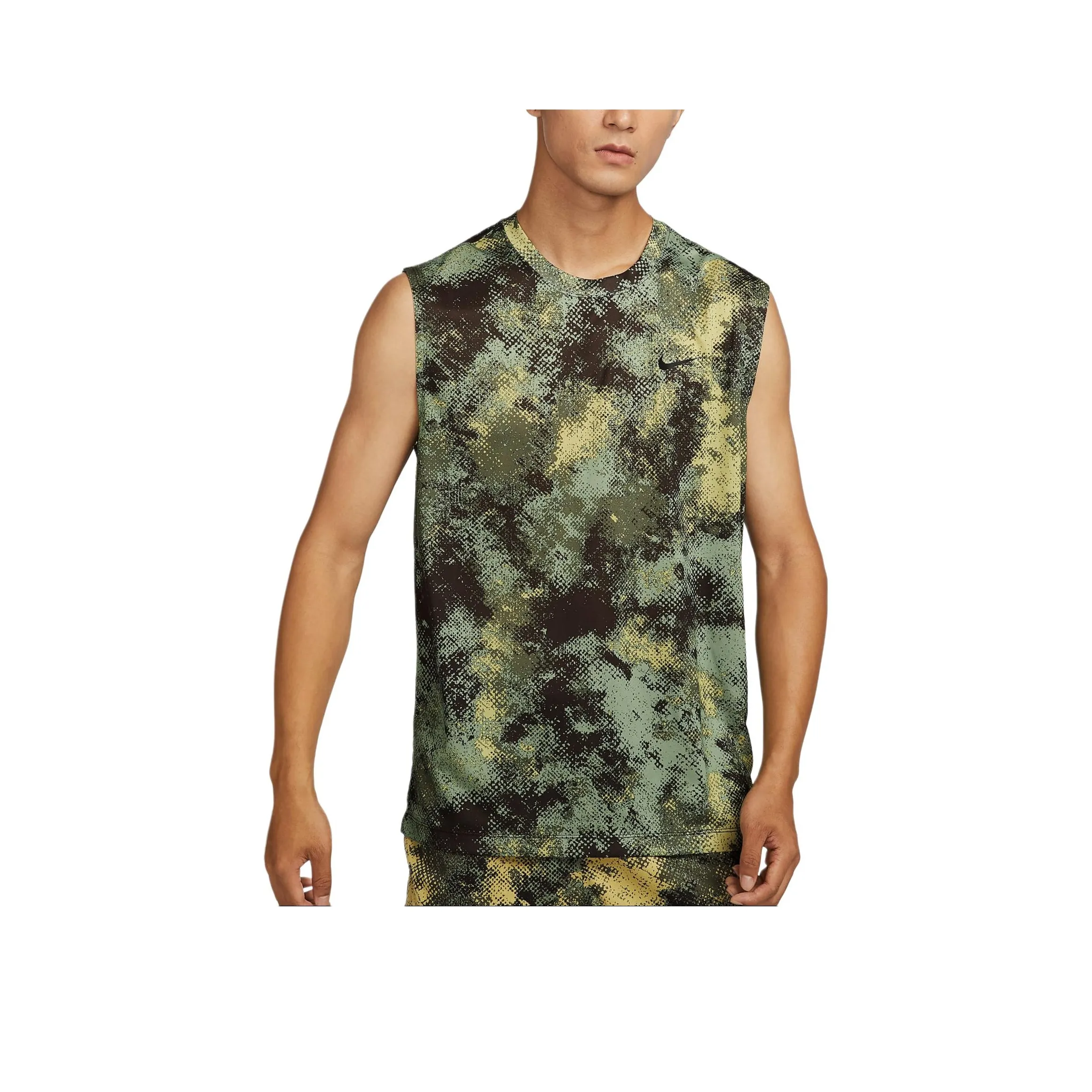 Nike Dri FIT Sleeveless Fitness T Shirt Men's Oil Green