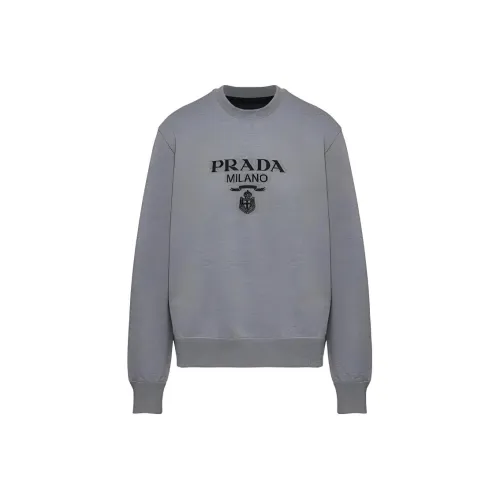 PRADA Серый Мужские Свитшоты