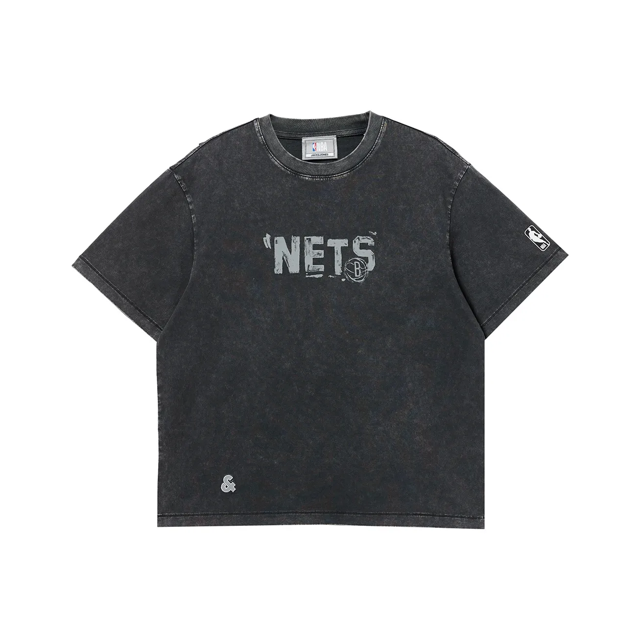 JACK JONES· Джек JONES X NBA Co Брендированный Brooklyn Nets Т-Рубашка Мужская