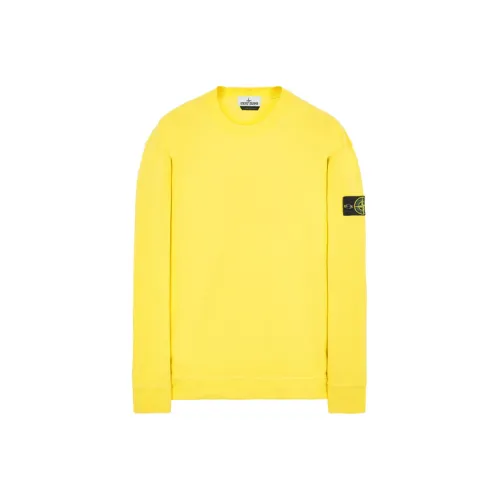 STONE ISLAND Желтые Мужские Свитшоты