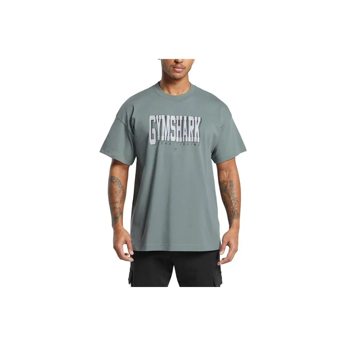 GYMSHARK T Shirts Men's Cyan