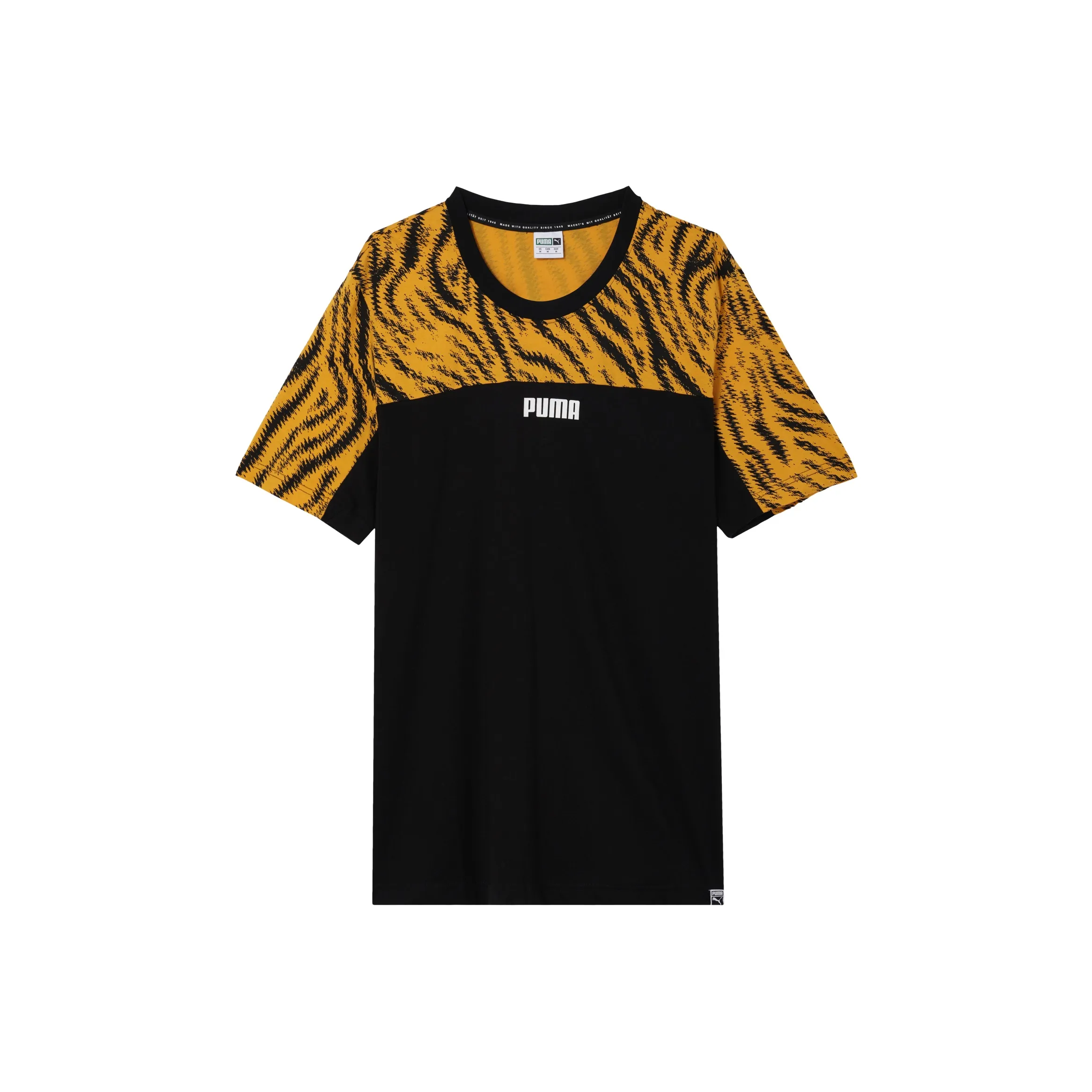 PUMA T Shirt Men's Black Yellow