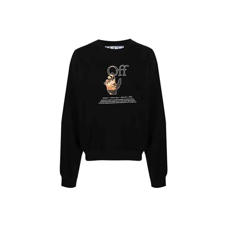 OFF Белый FW21 Свитшот Мужской Черный