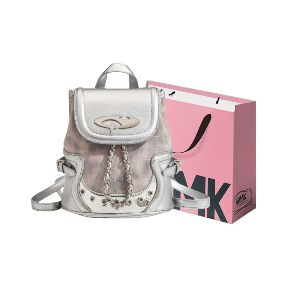 NOMK ПУ (полиуретан) Сумка Рюкзак Стандартный Женский Пыльно-розовый Классический Черный