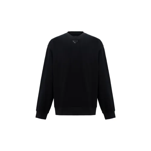 PRADA Черный Мужские Свитшоты