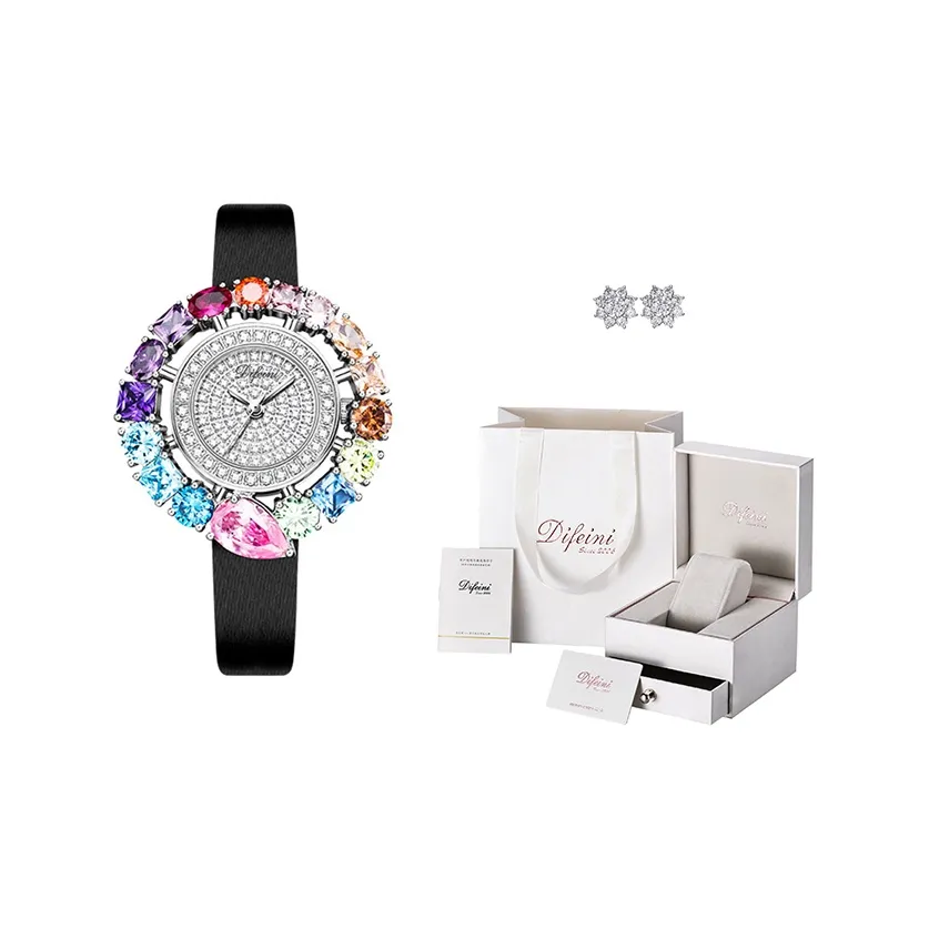 Difeini Кварцевый Movement Женские Часы 36,7 мм Серебряные