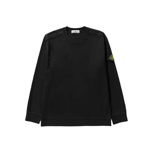 STONE ISLAND Черный Мужские Свитшоты