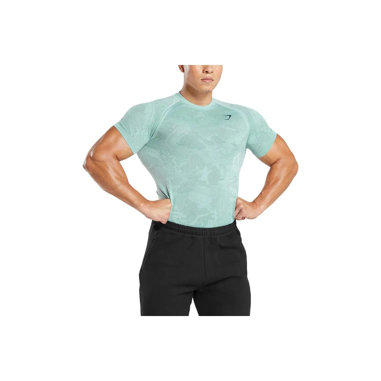 GYMSHARK T Shirts Men's Cyan