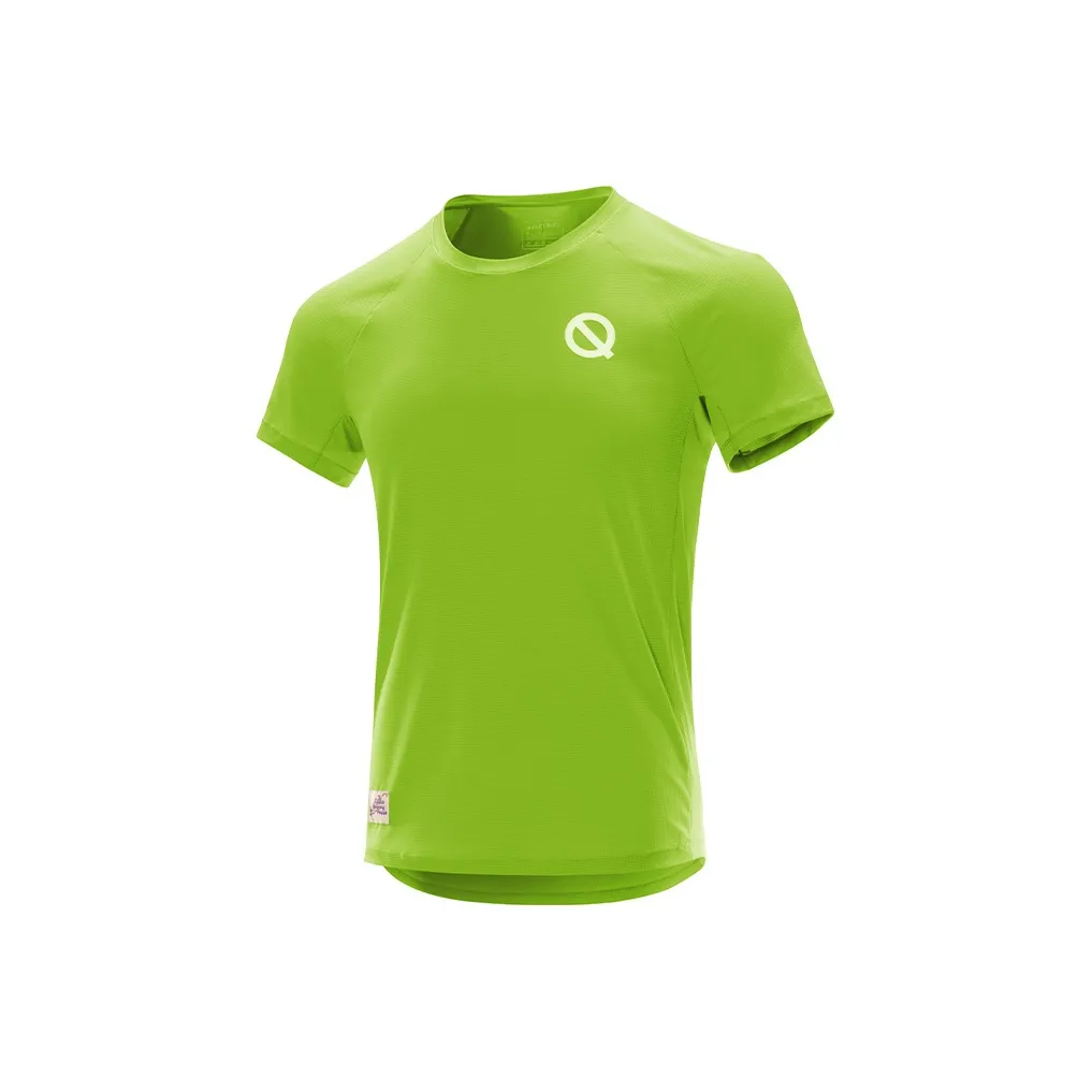 Qinkung Бег Т-Рубашка Мужская Лаймово-Зеленая