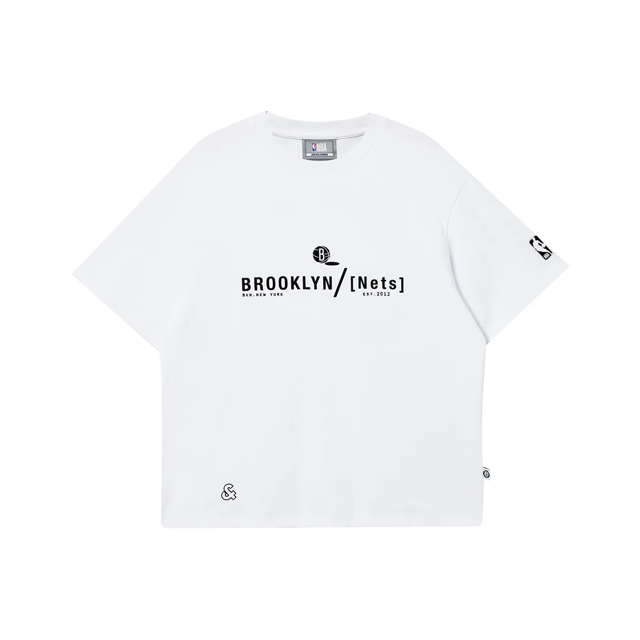 JACK JONES· x NBA JACK & JONES NBA Co brand T Shirt Men's A06 Raw White