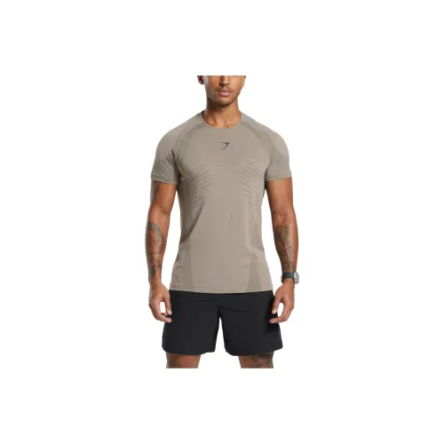 GYMSHARK льняной коричневый мужские рубашки