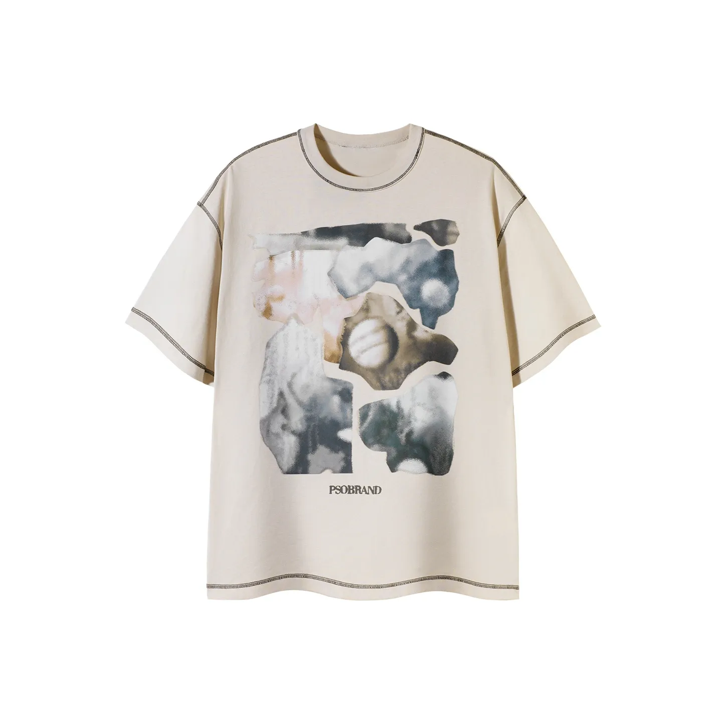 PSO Brand T Shirt Unisex Oat Apricot