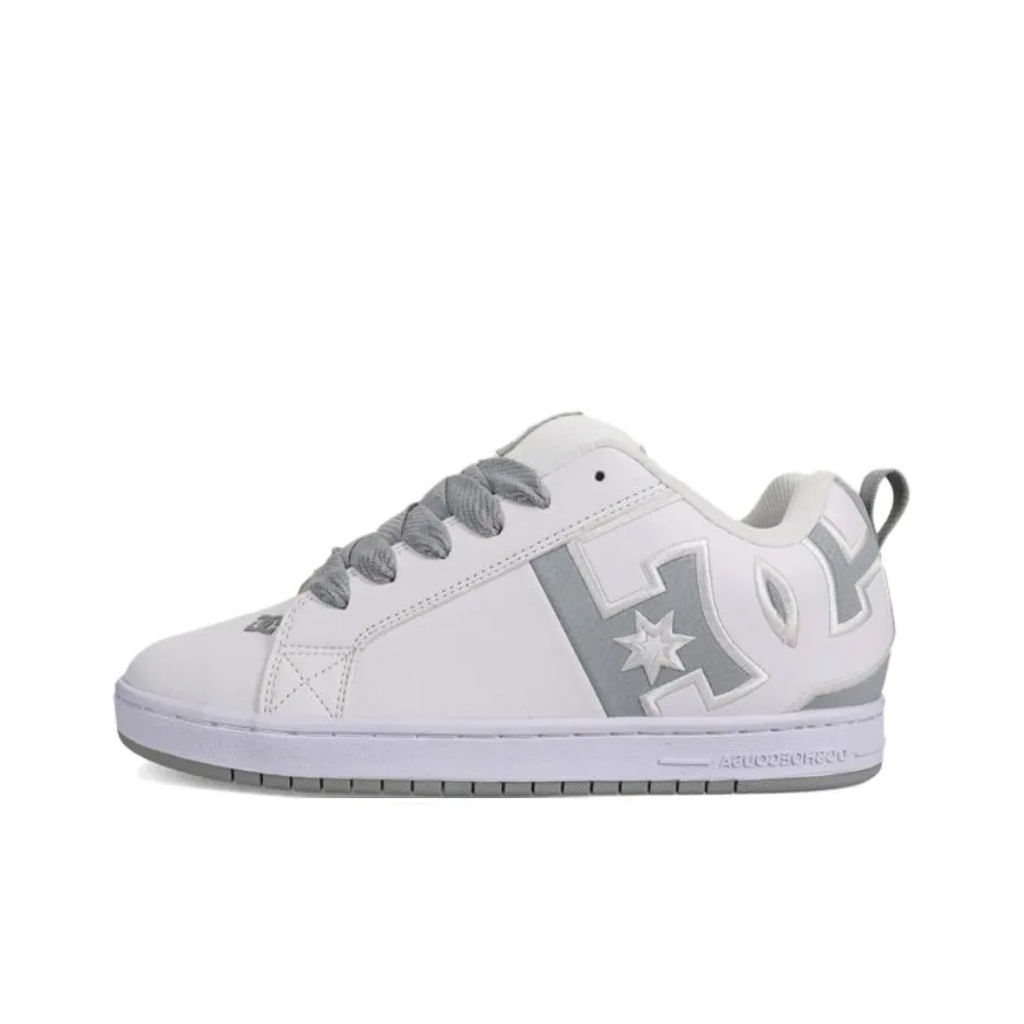 DC Shoes Court Graffik Low Top Skateboard Shoes Men's White