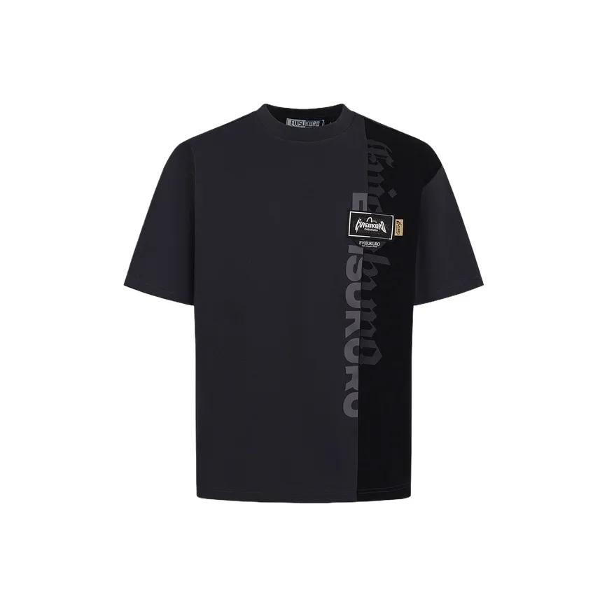 EVISU Kuro 2025 Весна T Рубашка Мужская Угольный Серый