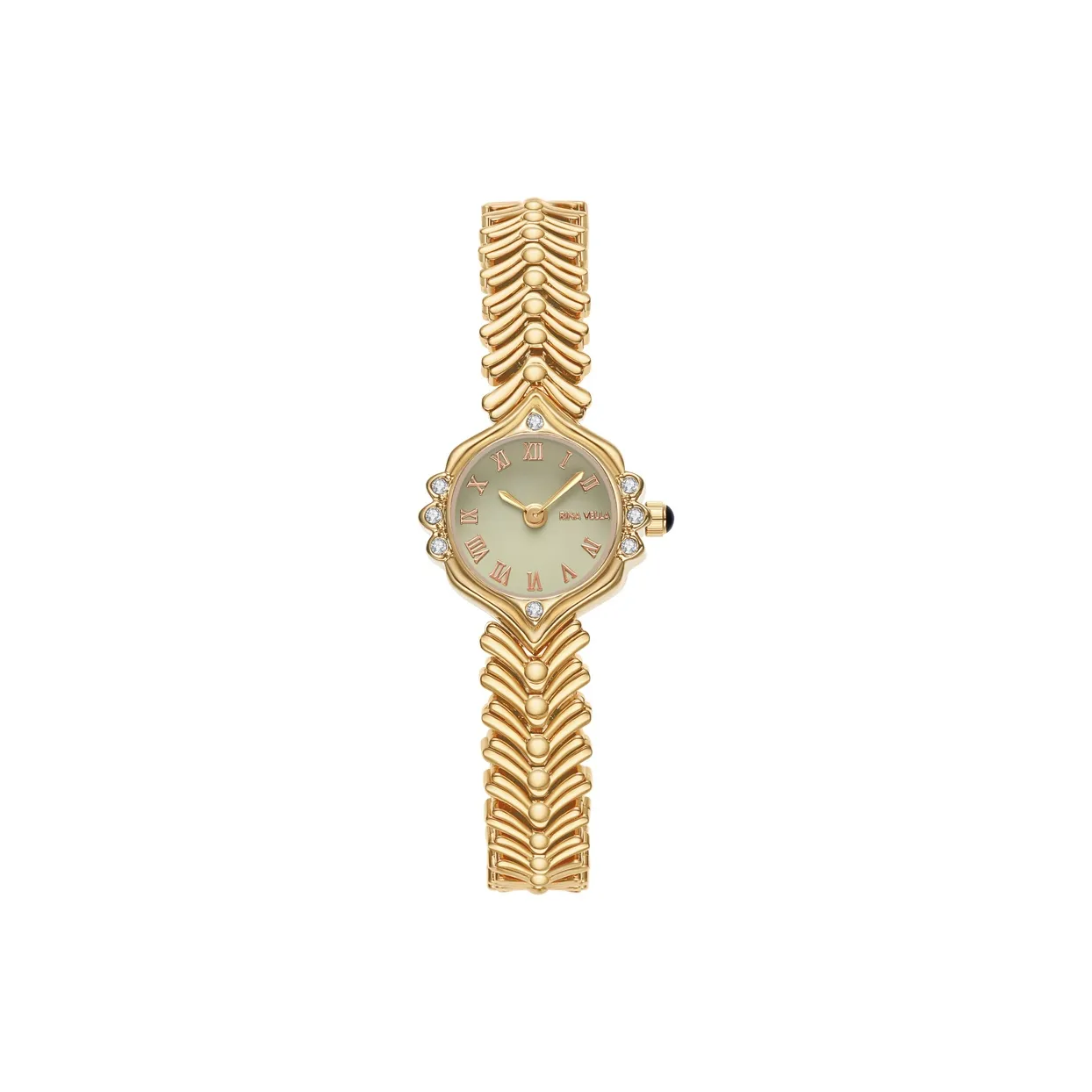 RINA VELLA Кварцевый механизм Женские часы 22мм*22мм*7мм Зеленый
