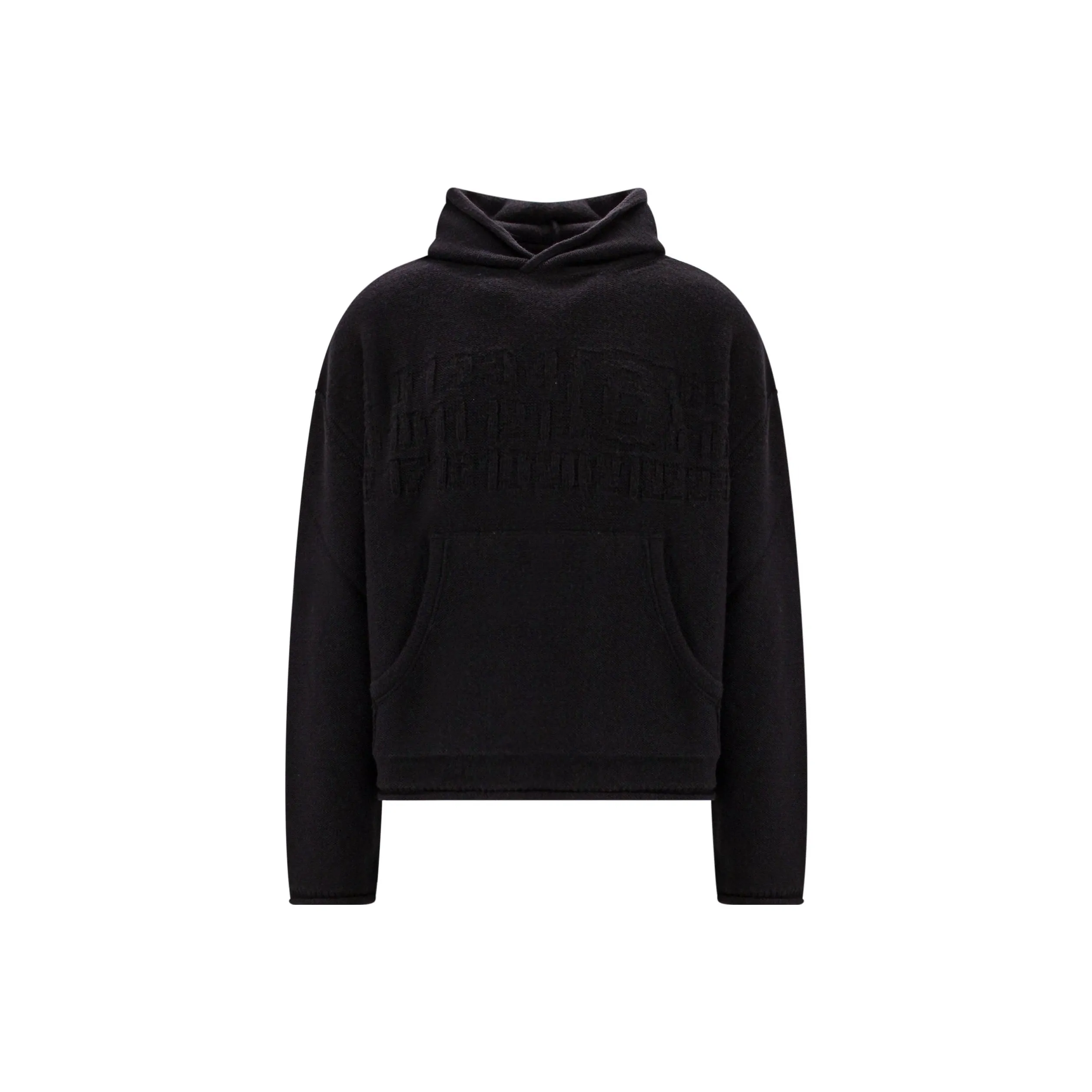 MM6 Maison Margiela Logo Detailed Textured Hoodie