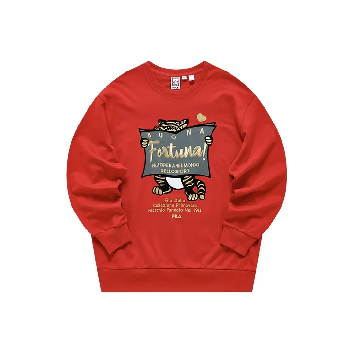 FILA Co Branded Year of the Tiger Collection Легендарный красный Унисекс Свитшоты