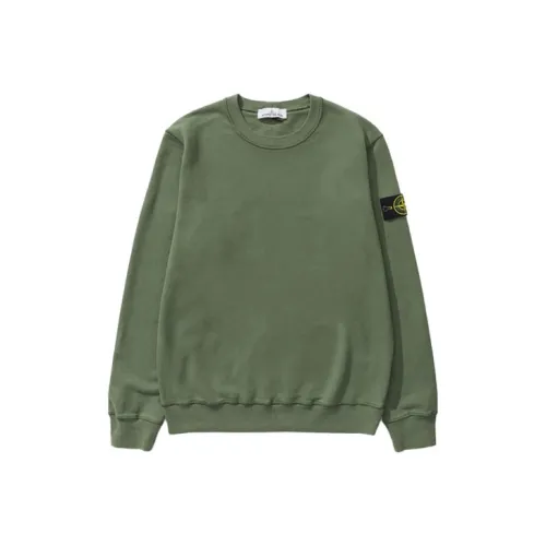 STONE ISLAND Шалфейно-зеленый Унисекс Свитшоты