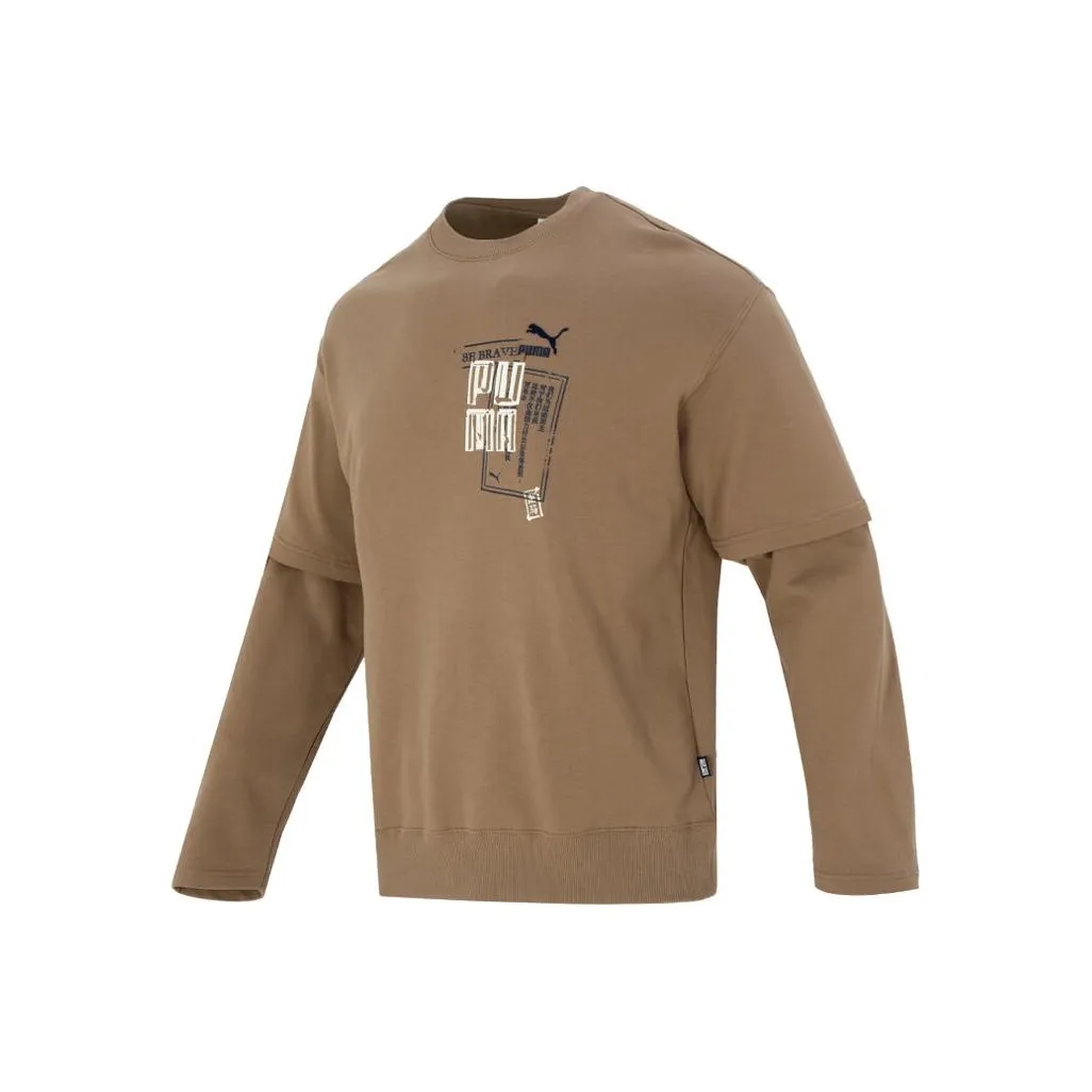 PUMA Коричневый Мужской Свитшот