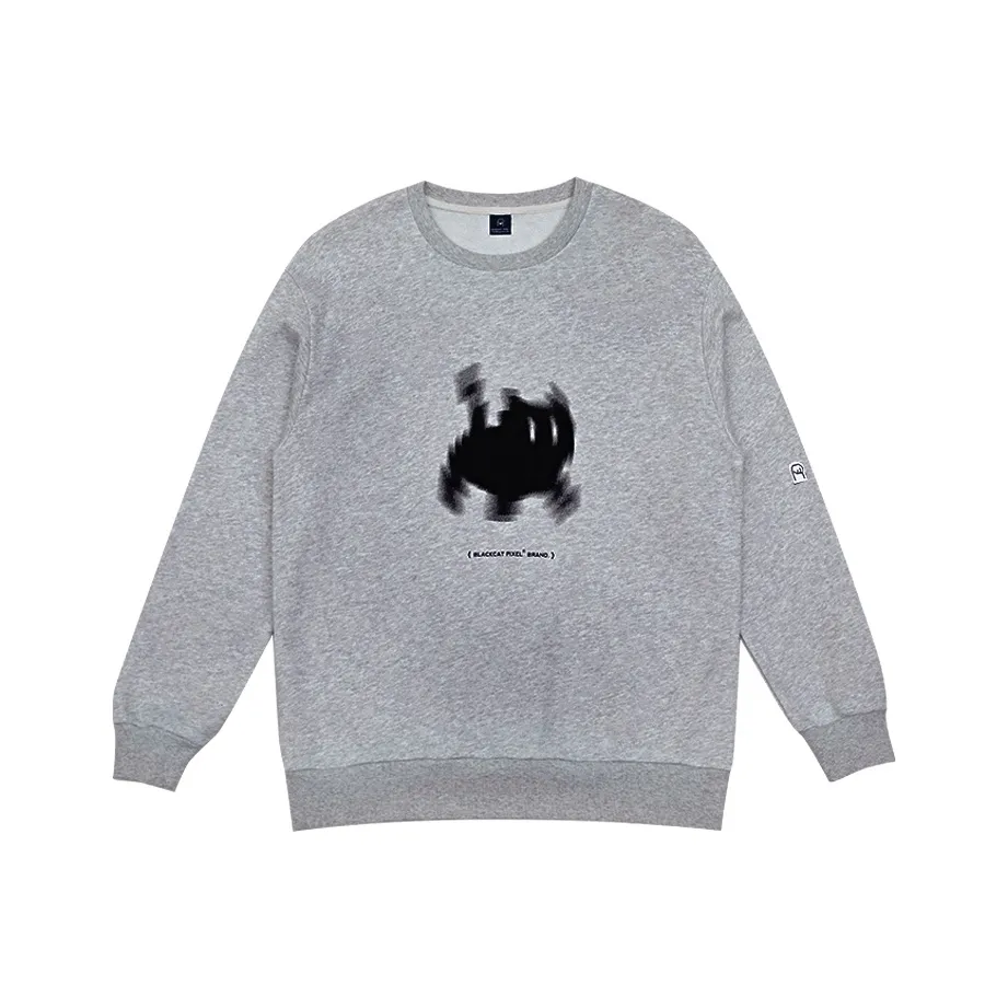 Black Cat Pixel Мужские Свитшоты