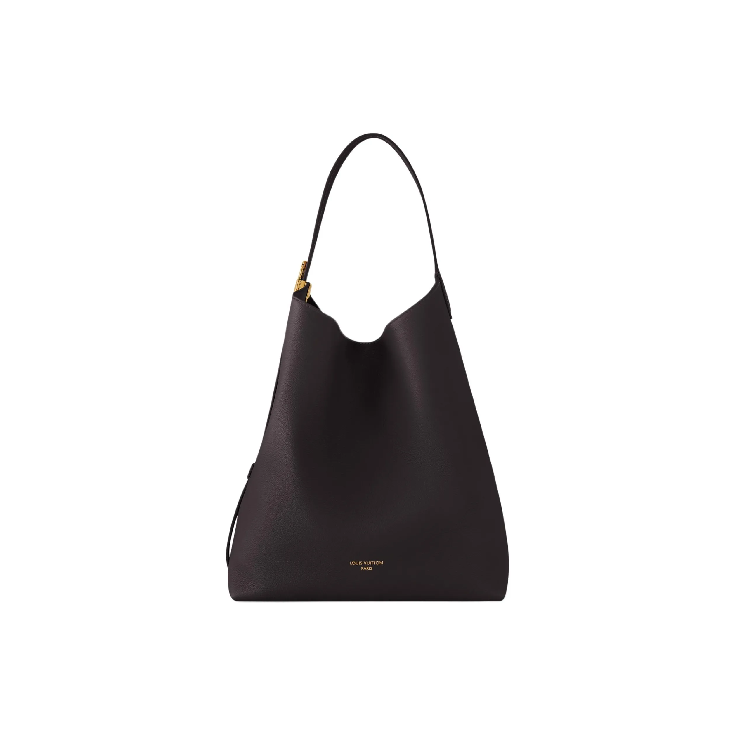 LOUIS VUITTON Low Key Hobo Smooth Calf Leather Hobo Bag Shoulder Bag Medium Size Women's Chocolate Brown
