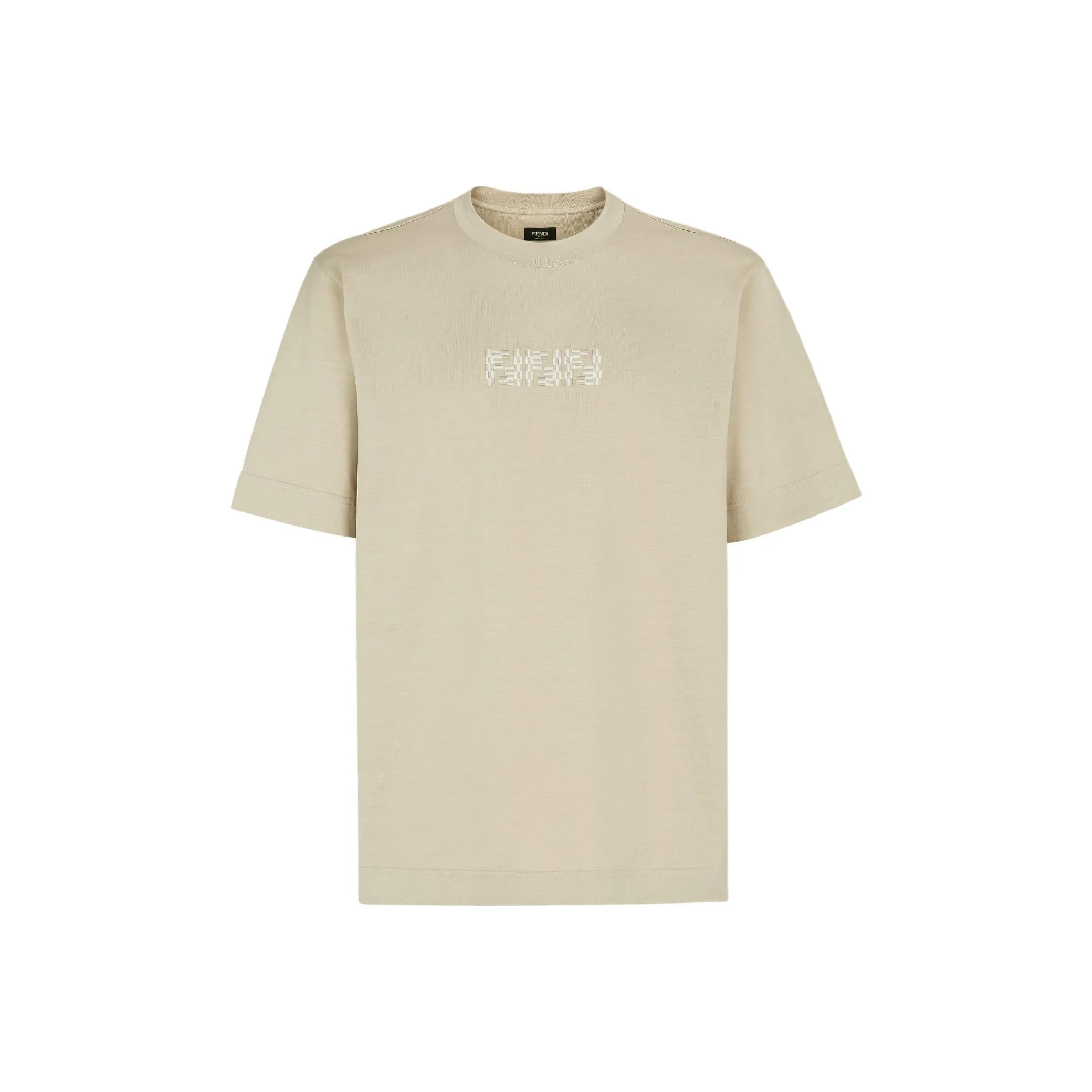 FENDI Logo Embelliished Crewneck T Shirt