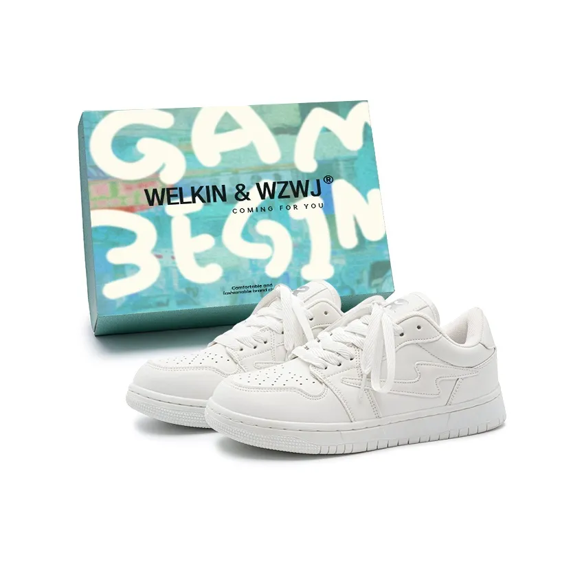 WELKIN&WZWJ Wear resistant, Lightweight, Breathable, And Non slip. Low Top Skateboard Shoes Unisex Black