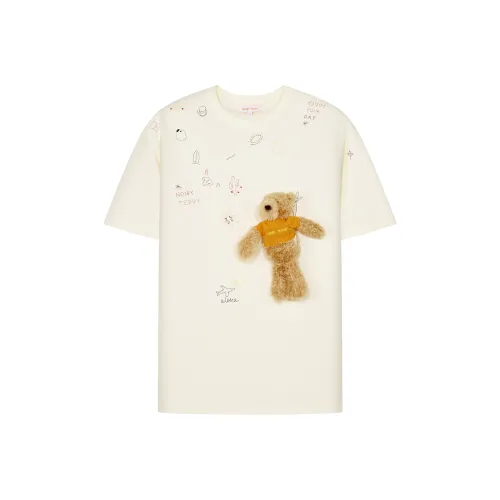 NOISY TEDDY Белая Унисекс Футболка