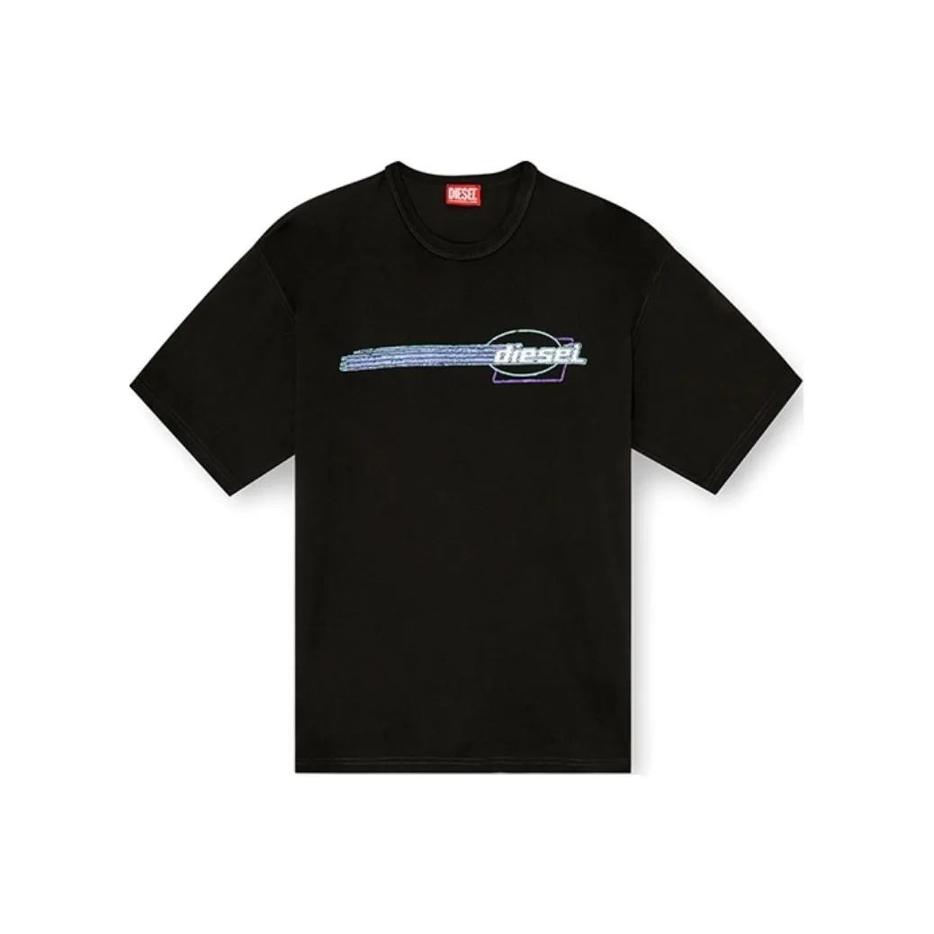 DIESEL Flocked logo T shirt