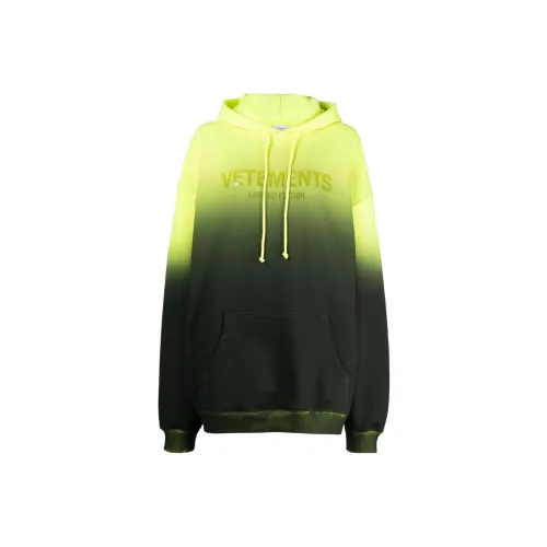 Vetements Неоново-желтый Обсидиановый черный Унисекс Свитшоты