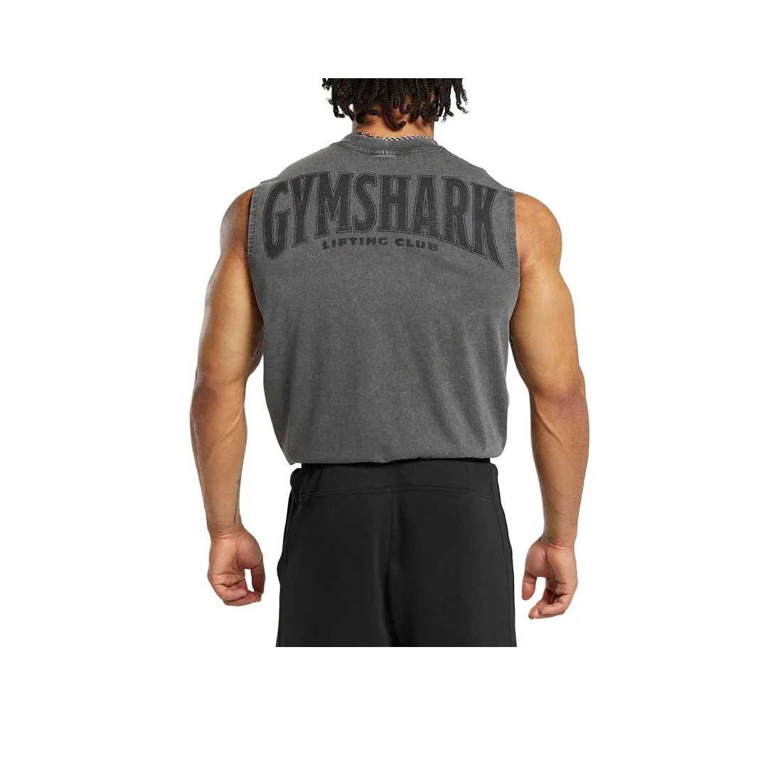 GYMSHARK Tank Tops Men's Gray