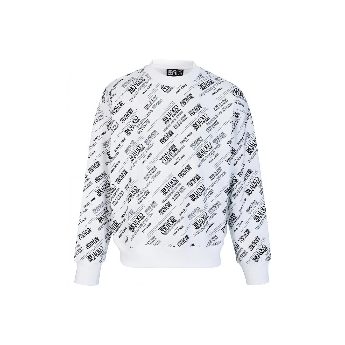 VERSACE Men Entirely Logoed Sweatshirt White