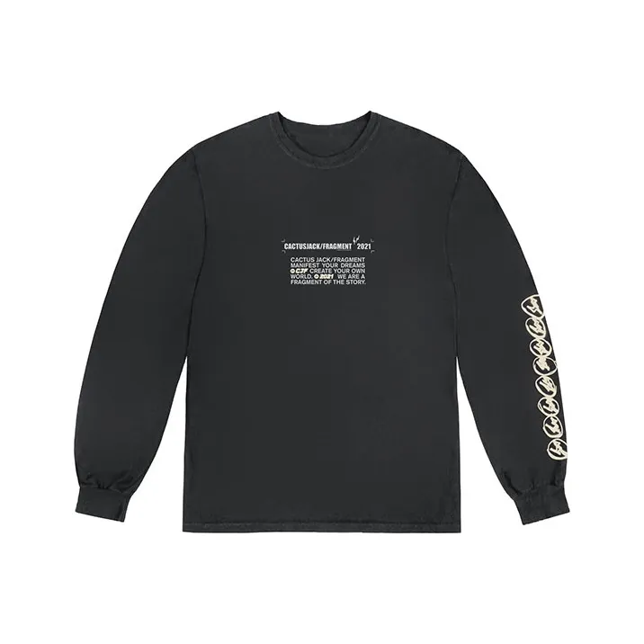 Travis Scott Cactus Jack For Fragment Logo L/S T shirt