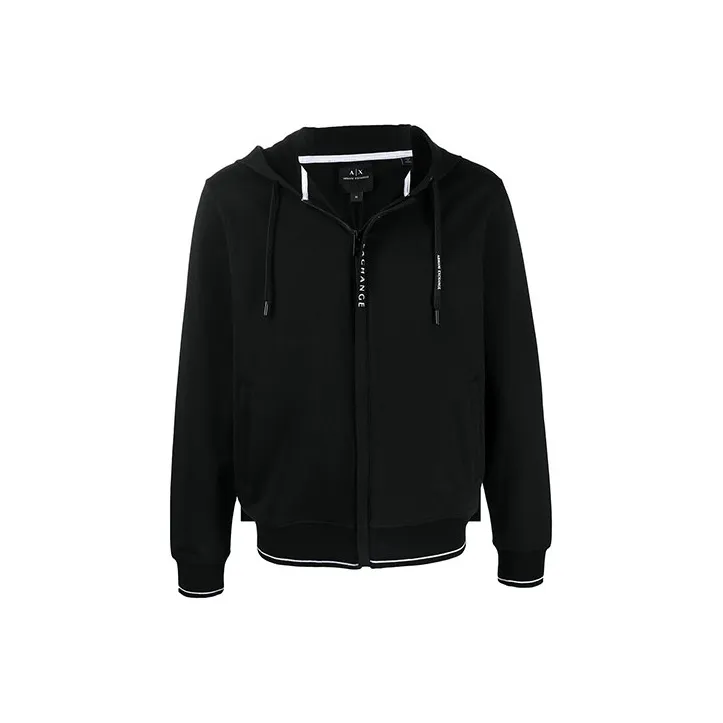 ARMANI EXCHANGE Logo print Zip up Hoodie