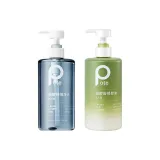 2종 세트: 식물 발효 진정 효과 클렌징 샤워 젤 520ml + 오일 컨트롤 샴푸 520ml
