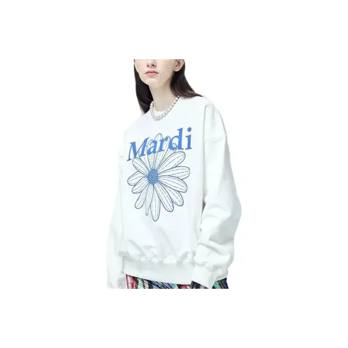 MARDI MERCREDI Белый Унисекс Свитшоты