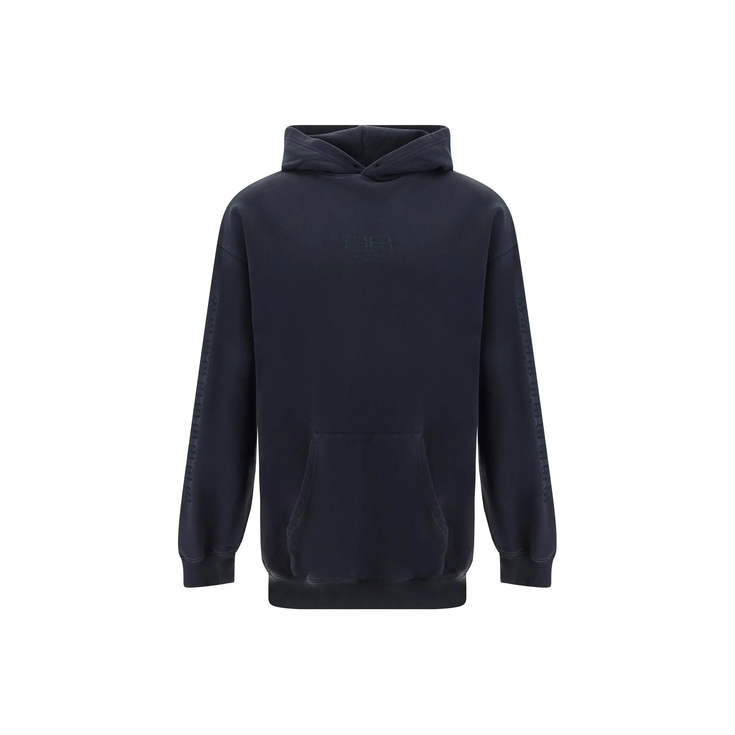 Balenciaga Bb Logo Long Sleeved Hoodie