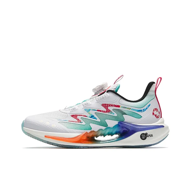 Antakids Chasing Wind 7,0 Беговые кроссовки Anta Белый Флуоресцентный Аква Зеленый Детский