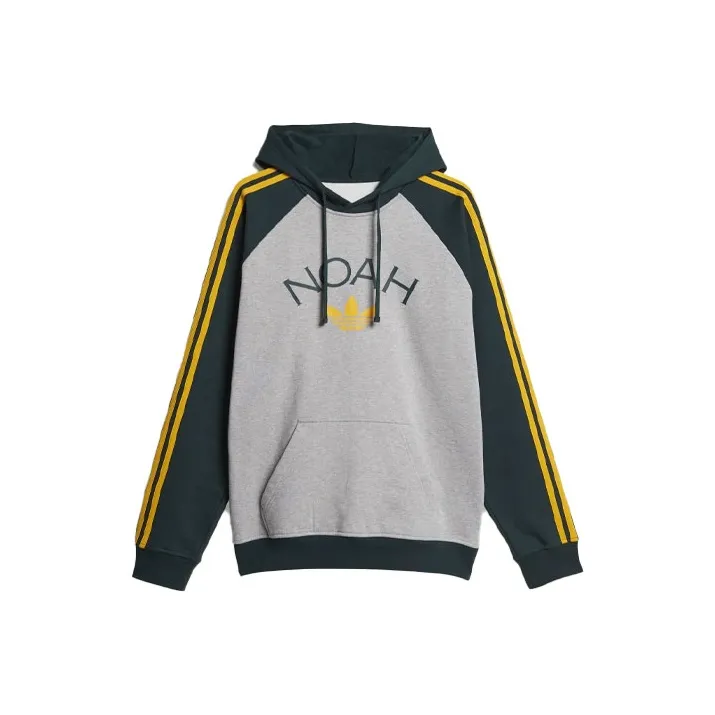 Adidas X Noah 3S Hoody 'Medium Grey Heather/Green Night'