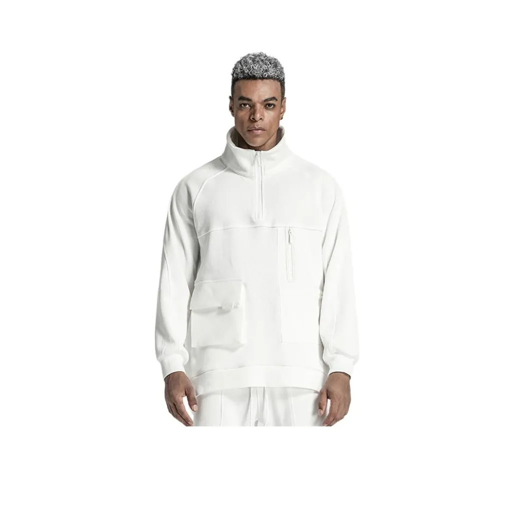 NORVINCY Разобранный стиль тактический однотонный без капюшона свитшот унисекс