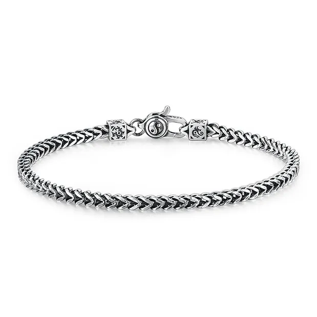 MYSH S925 Silver Bracelets Men's
