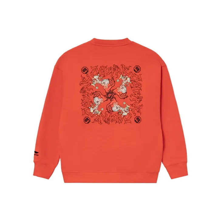 LiNing Sweatshirt Unisex Neon Flame Orange