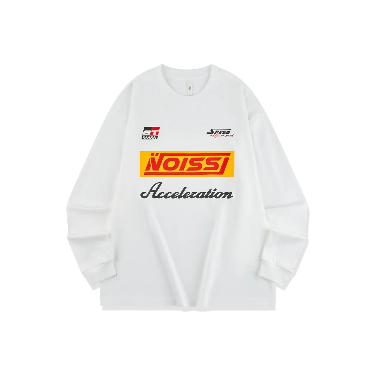 QIAODAN Предосенний Длинный Рукав Т-Рубашка Унисекс Белый