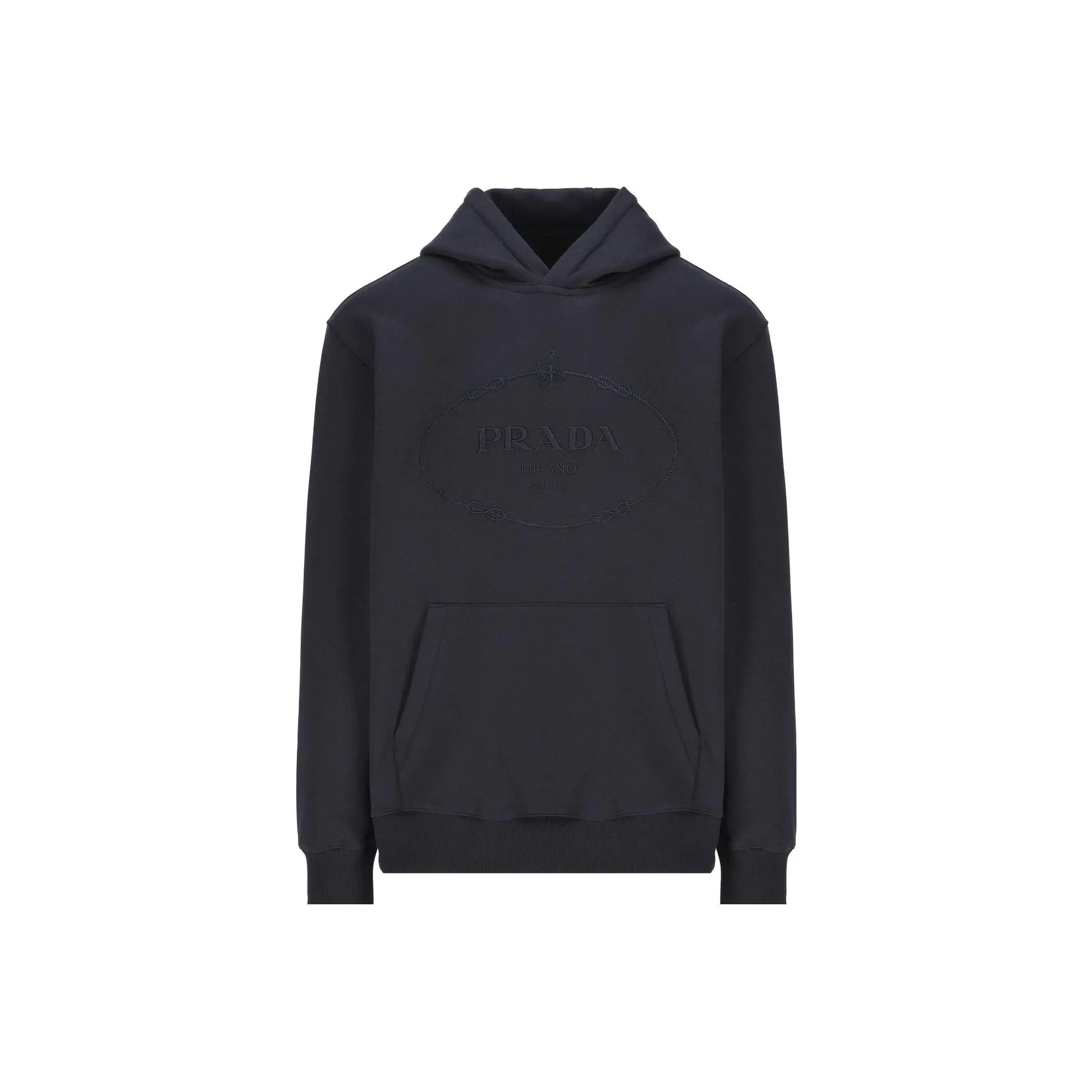 PRADA Long Sleeved Drawstring Hoodie